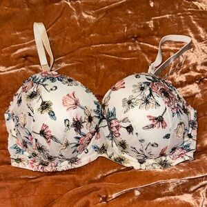 Women’s Victoria's Secret White & Pink Floral Bra